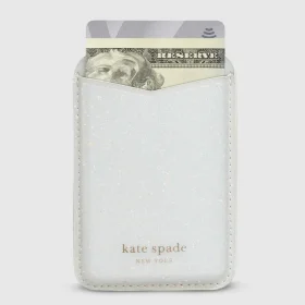 kate spade new york White Glitter MagSafe Wallet