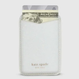 kate spade new york White Glitter MagSafe Wallet
