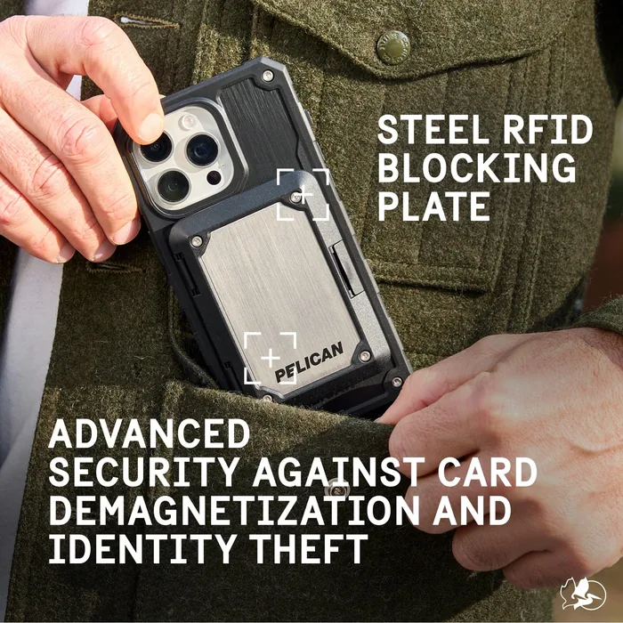 Pelican Shield MagSafe RFID Blocking Wallet Brushed Titanium - Image 3