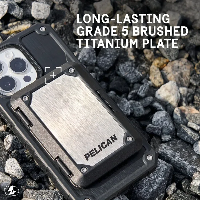 Pelican Shield MagSafe RFID Blocking Wallet Brushed Titanium - Image 5