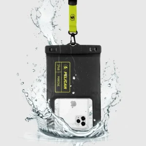 Alternative view of Pelican Marine Waterproof Floating Pouch XL (Black/ Hi Vis Yellow) - Phone Pouch