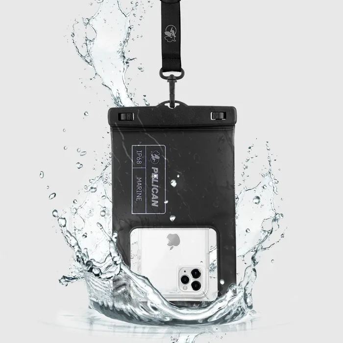 Pelican Marine Waterproof Floating Pouch XL (Stealth Black) - Phone Pouch