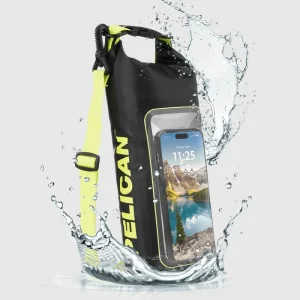 Alternative view of Pelican Marine Waterproof 2L Dry Bag (Black/Hi Vis Yellow) - Phone Pouch