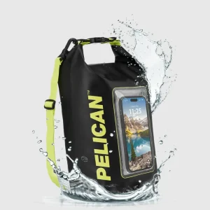 Alternative view of Pelican Marine Waterproof 5L Dry Bag (Black/ Hi Vis Yellow) - Phone Pouch