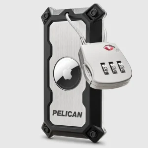 Alternative view of Pelican AirTag Tracker Luggage Lock Brushed Aluminum