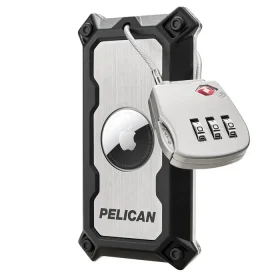Pelican AirTag Tracker Luggage Lock Brushed Aluminum