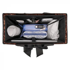 A top view of the tote bag organizer #color_midnight black