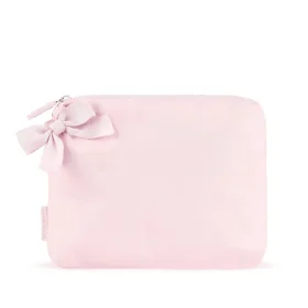 Pink pouch with a bow on a white background #color_ballet pink bow