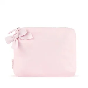 Pink pouch with a bow on a white background #color_ballet pink bow