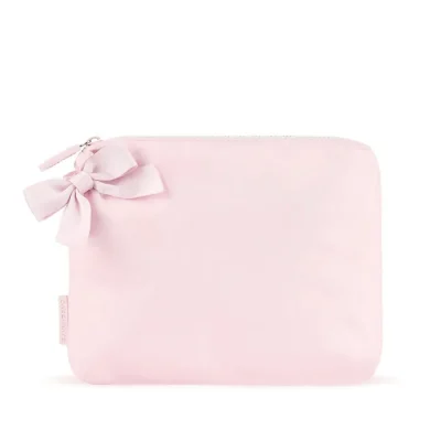 Pink pouch with a bow on a white background #color_ballet pink bow