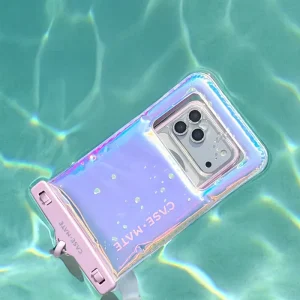 A waterproof floating pouch in the pool floating