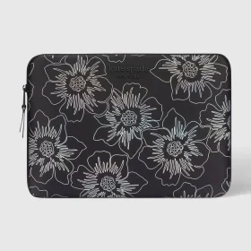 kate spade new york Hollyhock Iridescent Black Puffer Sleeve - Laptop Sleeve 16"