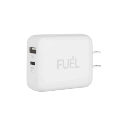 FUEL 32W Dual USB C/A Wall Charger - White