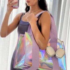 Alternative view of The Tote Duo- Soap Bubble Jelly Tote + Emerald Blue Soap Bubble Jelly Tote