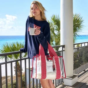 Alternative view of The Tote Duo - Navy Gingham & Cherry Gingham
