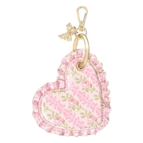 Case-Mate x LoveShackFancy Ruffled Heart AirTag Keychain Charm
