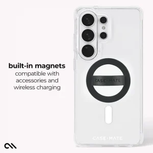 Built-in magnets compatible with accessories and wireless charging