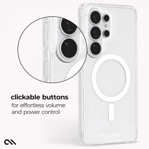 clickable buttons for effortless volume and power control