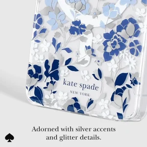 Adorned with silver accents and glitter details
