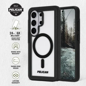 Built to Protect Pelican, 24 foot 6x military grade drop protection, works with magsafe, raised edge design, lifetime warranty