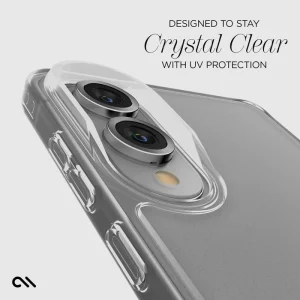 Case is designed to stay crystal clear with UV protection