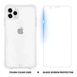 Alternative view of Tough Clear Case + Screen Protector - iPhone 11 Pro