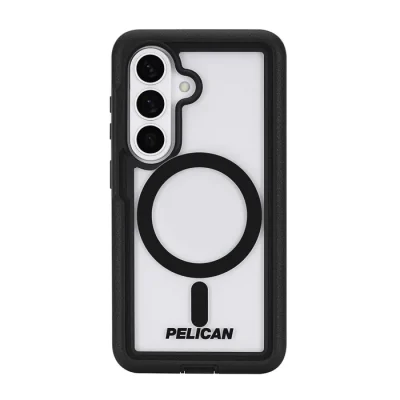 Pelican Voyager Clear/Black with Holster and Magnet - Galaxy S26