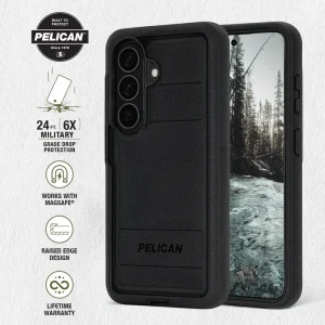 Alternative view of Pelican Voyager Black with Holster and Magnet - Galaxy S26