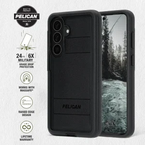 Alternative view of Pelican Voyager Black with Holster and Magnet - Galaxy S26+