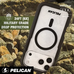 Alternative view of Pelican Voyager Clear/ Black MagSafe - iPhone 17 Pro Max