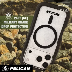 Alternative view of Pelican Voyager Clear/ Black MagSafe - iPhone 17 Pro