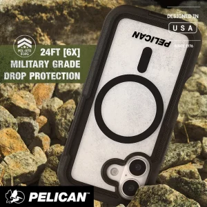 Alternative view of Pelican Voyager Clear/ Black MagSafe - iPhone 17