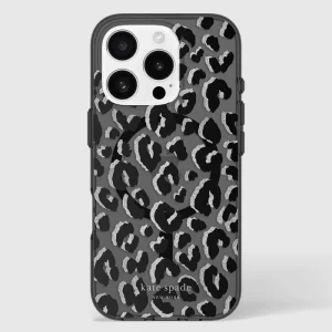 kate spade new york Black City Leopard MagSafe - iPhone 16 Pro
