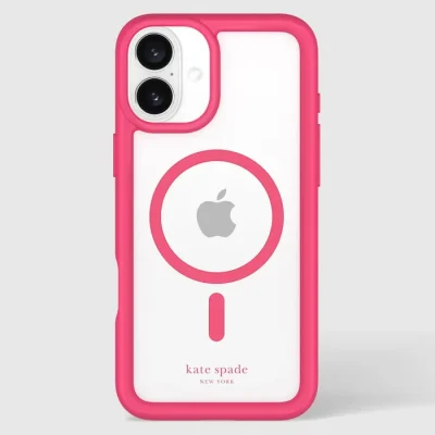 kate spade new york Ultra Protective Pom Pom Pink MagSafe - iPhone 16 Plus