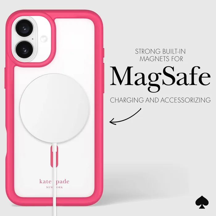 kate spade new york Ultra Protective Pom Pom Pink MagSafe - iPhone 16 Plus - Image 3