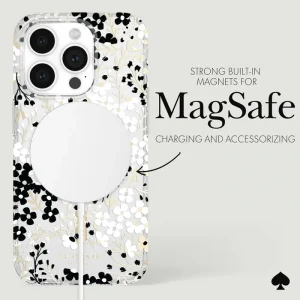 Alternative view of kate spade new york Multi Floral Black and White MagSafe - iPhone 15 Pro