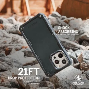 Alternative view of Pelican Shield Brushed Aluminum MagSafe - iPhone 15 Pro Max