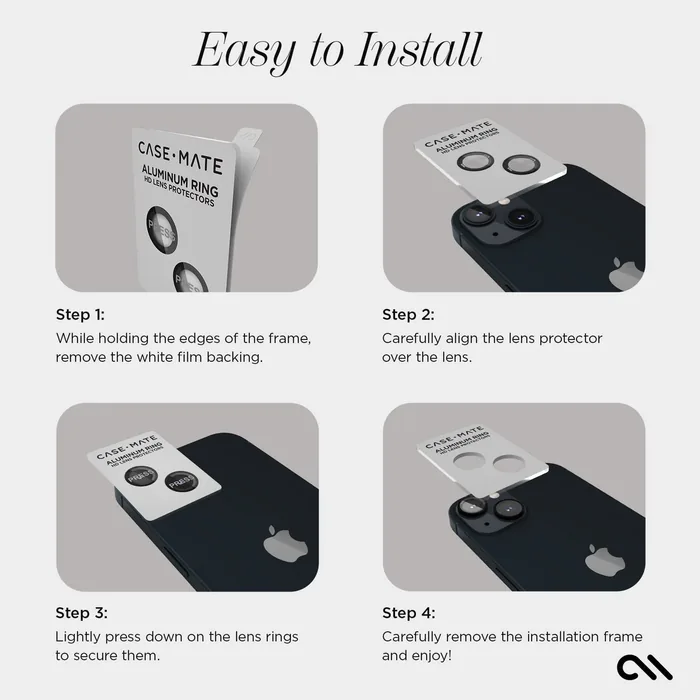 Camera Lens Protector Black - iPhone 15 / 15 Plus - Image 5