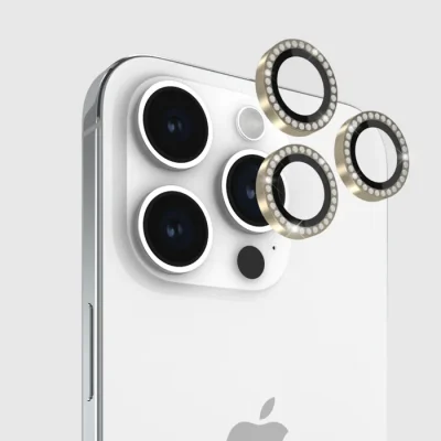 kate spade new york Camera Lens Protector Set in Stone Gold - iPhone 14 Pro / Pro Max